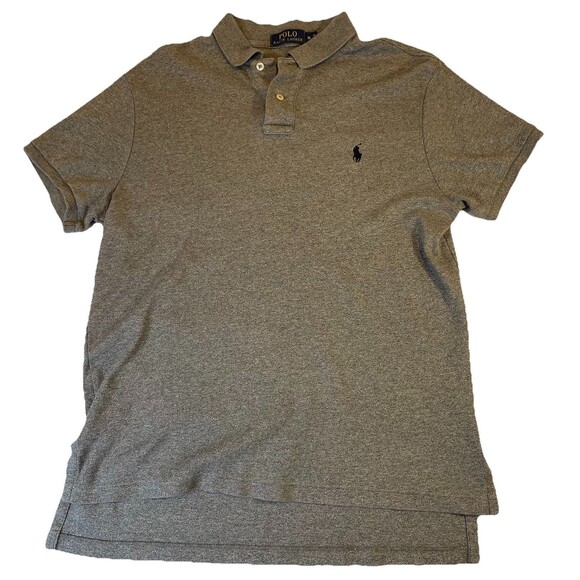 Polo Ralph Lauren Other - Polo Ralph Lauren Shirt Mens Medium Gray w/ Blue Pony Logo Classic Short Sleeve
